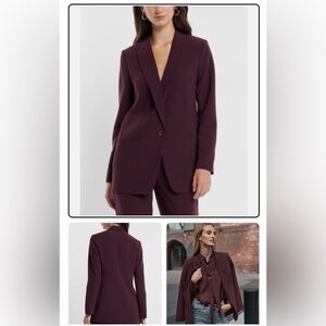 Express women’s One Button Boyfriend Blazer in Dark Purple size large
